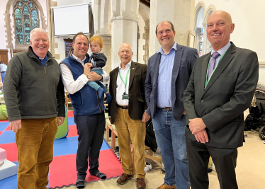 Greg as St Mary's play cafe with local councillors.