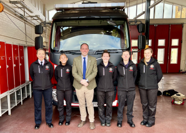 Greg celebrates International Women's Day with Bucks Fire & Rescue Services first ever all female crew