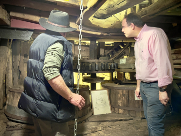 Greg visits Brill Windmill restoration work