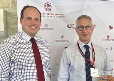 Greg with Ian Peers from Ercol in Parliament.