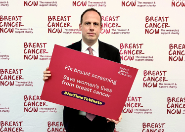 Greg backs Breast Cancer Now's #notimetowaste campaign