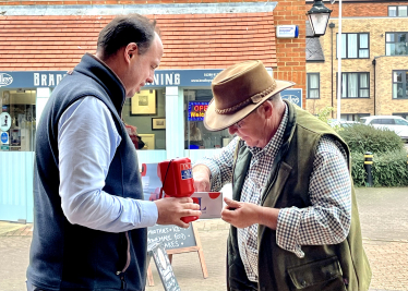 Greg volunteers for the Poppy Appeal in Buckingham