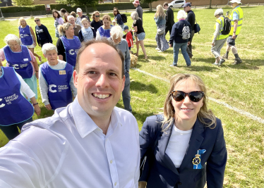 Greg with High Sheriff Debbie Brock at the Carnival.