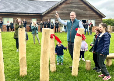 Greg formally opens new play area in Chearsley