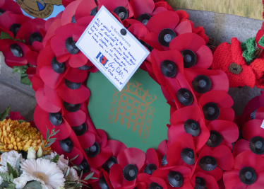 Greg's wreath in Princes Risborough.