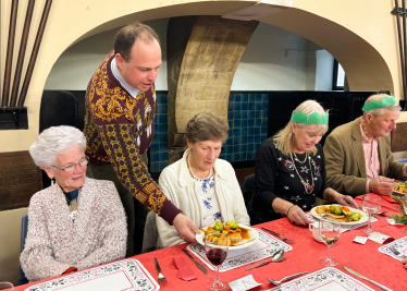 Greg volunteers at Steeple Claydon Senior Citizens Christmas Lunch