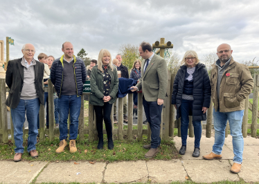 Greg formally opens new playground in Marsh Gibbon