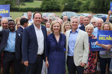 Greg Smith MP and Rob Butler MP with Rt Hon Liz Truss MP.