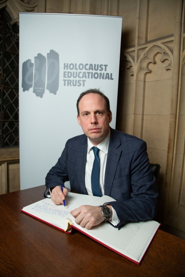 Signing of the Holocaust Educational Trust Book of Commitment